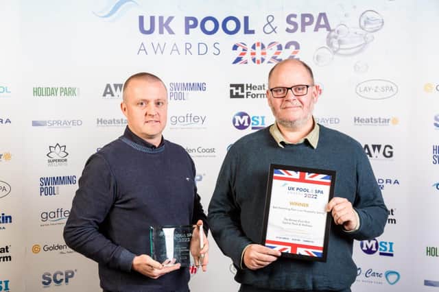 Topline Pools and Wellness picked up two top awards at the UK Pool & Spa Awards 2022