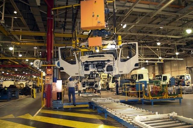 On the production line at Leyland Trucks in 2002