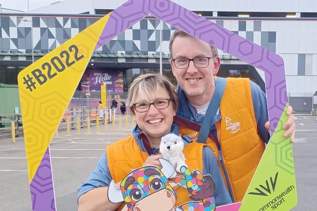 Garstang physios Lynley and Simon Eason who attended the Commonwealth Games in Birmingham and treated athletes for many injuries