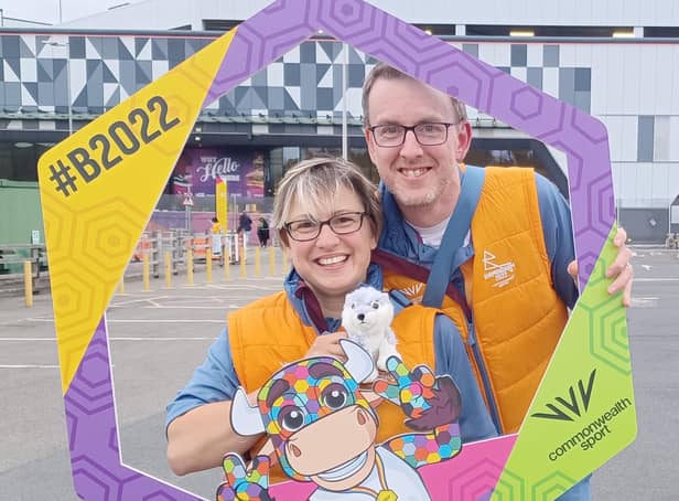 Garstang physios Lynley and Simon Eason who attended the Commonwealth Games in Birmingham and treated athletes for many injuries