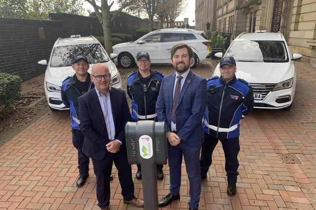 New electric vehicles have been introduced for the parking team