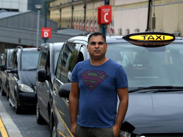 Taxi driver Zafar Iqbal at Preston Railway Station