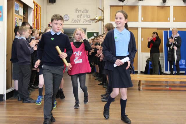 The baton will visit a total of 57 schools across West Lancashire. Image: John Kay.