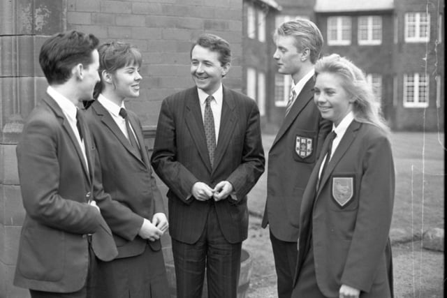 David Alton on a visit to Rossall School at Fleetwood