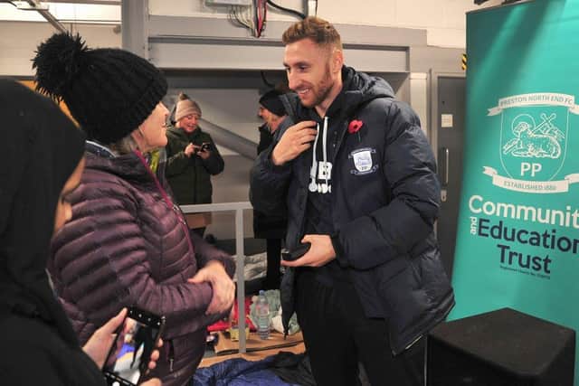 Louis Moult at PNE Big Sleep Out