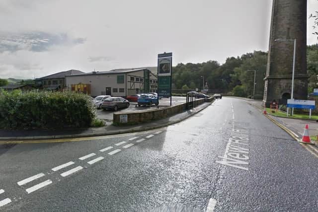 A commercial building went up in flames in New Hall Hey Road, Rawtenstall (Credit: Google)