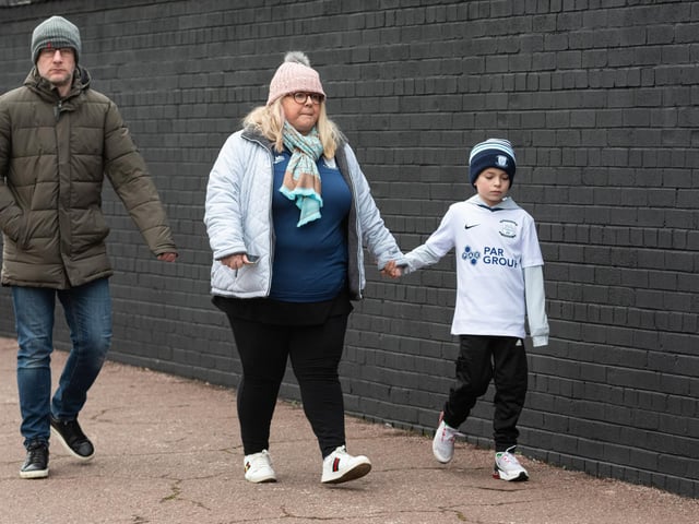 PNE fans before the game against Burnley