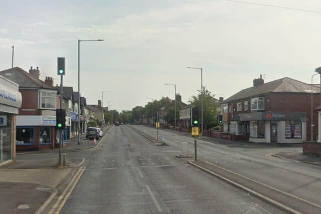 A moped was involved in a collision with a police van on Blackpool Road at the junction with Plungington Road (Credit: Google)