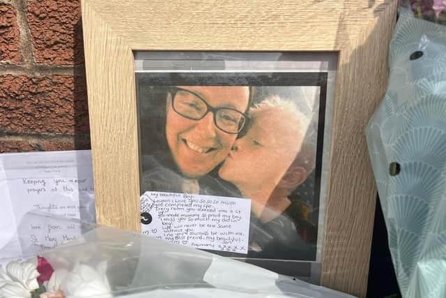 Heartbroken words from Layton's birth mother Stacey Bailey are among the many touching tributes left at the scene of Tuesday's tragedy