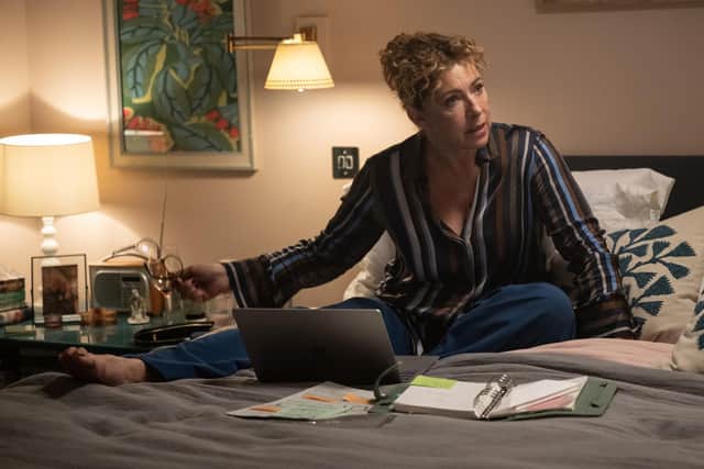 Alex Kingston stars as Sheila in the new comedy-drama Douglas Is Cancelled (Picture: Hartswood Films/ITV)