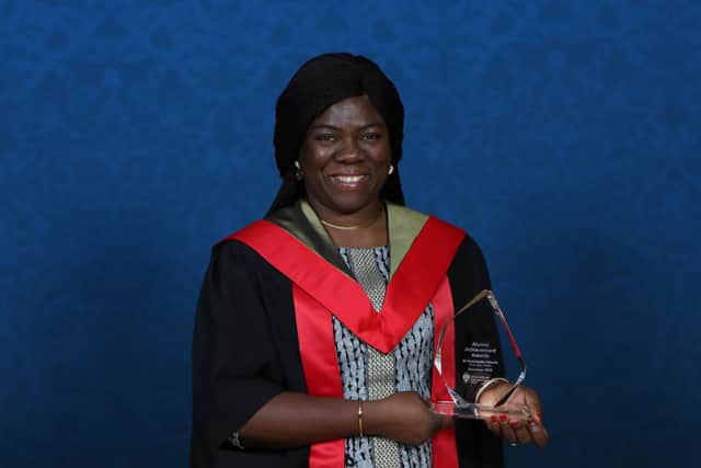 The second recipient of a UCLan Alumni Achievement Award was Dr Omolabake Fakunle