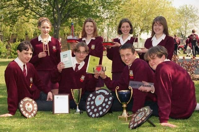 Two teams from Our Lady's High School in Preston won first and second-placed trophies at Preston's annual Young Enterprise Scheme awards ceremony. The winning team called Victorian Line produced hand-made Victorian toys while Signing Off were the runners-up, having made personalised products such as name plaques and business diaries. The two team are pictured