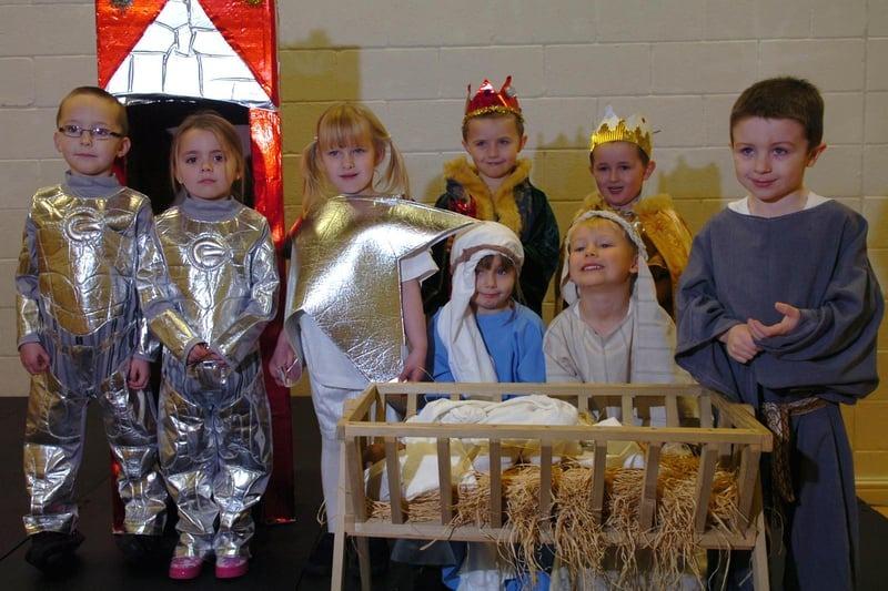 Schoolchildren from Roebuck Primary School performing 'The Christmas Star' in 2008