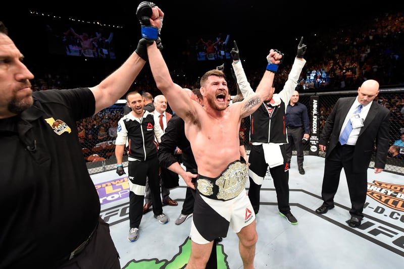 Clitheroe's Michael Bisping competed in the Middleweight and Light Heavyweight division of the UFC, winning the middleweight title at UFC 199 in Los Angeles