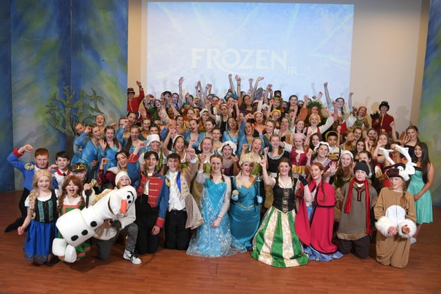 The cast from Penwortham All Hallows Catholic High School's Frozen production