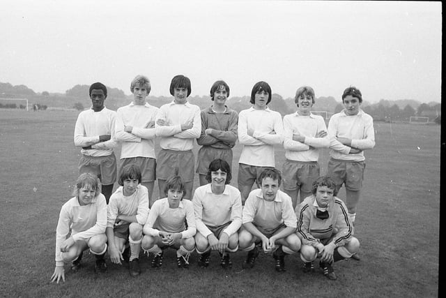 Preston Schoolboys Under 15 side, who defeated Lancaster and Morecambe Under 15s by 7-0, with striker Marlow hitting a second half hat-trick. The other goals in the Lancashire Cup success were from Ramsay, Catterson, Eccles and Ainscough. Front (left to right): J Blaylock, D Wareing, M Eccles, K Claytot (capt), M West, P Ainscough. Back (left to right): R Ramsay, D Stevens, S Ginty, S Farnworth, S Wilcock, A Cooper and P Catterson