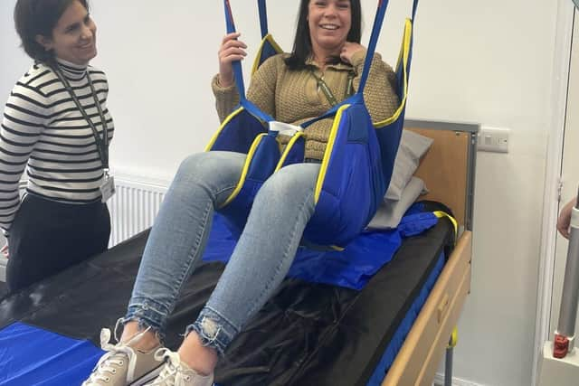 Homecare assistants Zohreh Madani (left) and Kirsten Capstick in the Care Training Academy