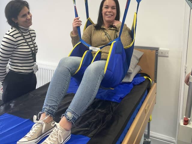 Homecare assistants Zohreh Madani (left) and Kirsten Capstick in the Care Training Academy