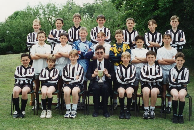 Foot sure youngsters from a Preston high school have every reason to look forward to the new football season. For Broughton High School's year seven team have been unbeaten throughout the past season, winning 12 matches and drawing one. The squad also won the Preston schools under 12 cup without conceding a single goal in the competition