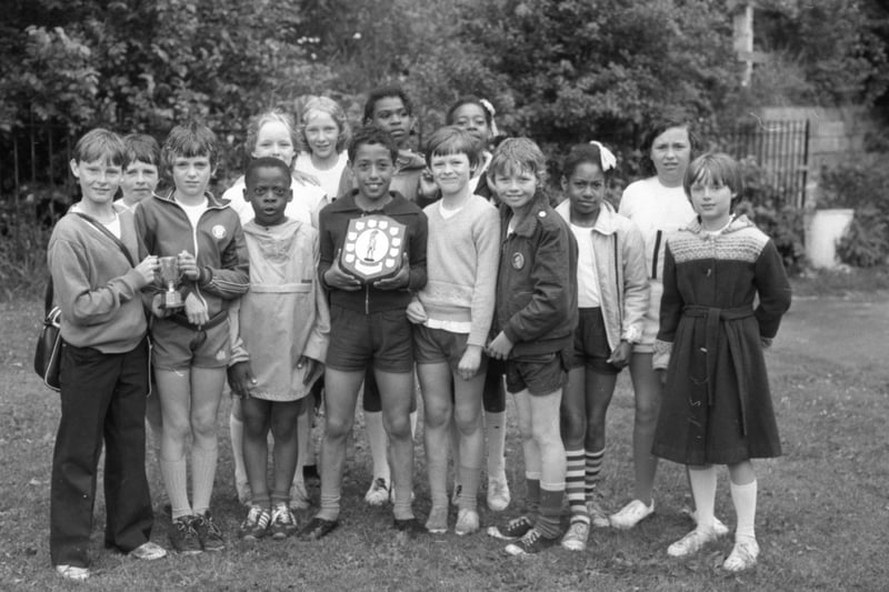 You can't dampen youngster's enthusiasm for sports but the weather had a good try when Preston Primary Schools held their annual atheltic finals at Penwortham Holme. They shivered through the showers but managed to give an exciting performance for the host of proud parents who attended. Pictured above are some of the winners