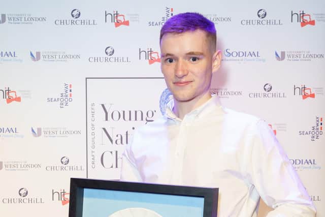 Sam Dixon, demi chef de partie at Northcote in Langho, was named Young National Chef of the Year