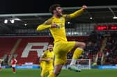 Preston North End's Tom Cannon celebrates scoring the opening goal