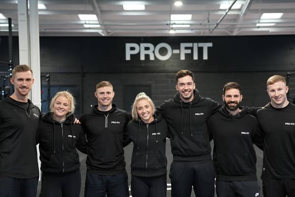 Pro-Fit personal trainers L to R: Dean Flynn, Alanis Parkinson, Chris Lenkowski, Ally Higham, Matthew Dewhurst, Chris Warren and Josh.