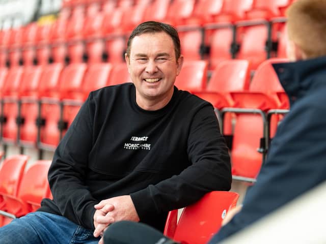 Morecambe manager Derek Adams (photo: Kelvin Lister-Stuttard)