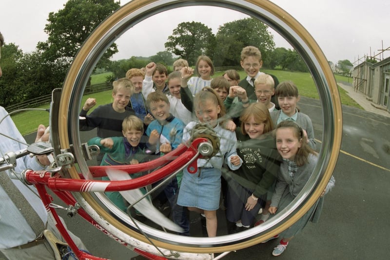 Easy-riders from Coupe Green Primary  School, Hoghton, near Preston, passed their cycling proficiency test with flying colours, achieving a rare 100 per cent success rate. The top juniors proved that they can safely handle their bikes on a course organised by the district road safety officer