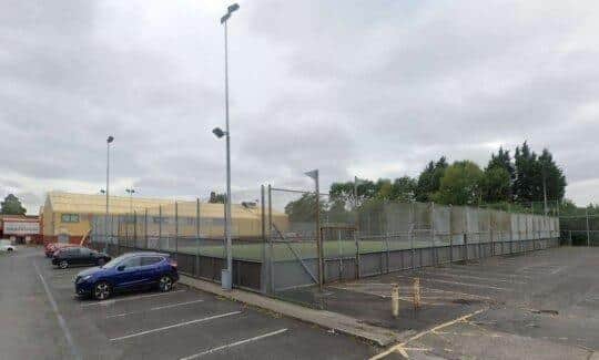 The sports pitch where padel could be played at West View Leisure Centre (image via Preston City Council planning portal)