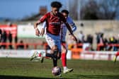 Morecambe striker Lee Angol was on target against MK Dons (photo: Morecambe FC)