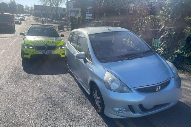 This car was stopped in Ring Way, Preston as it showed as not being insured.
The driver checked her emails which showed the insurance was cancelled in January for non payment.
She was reported and will now receive six points on her licence and a £300 fine.