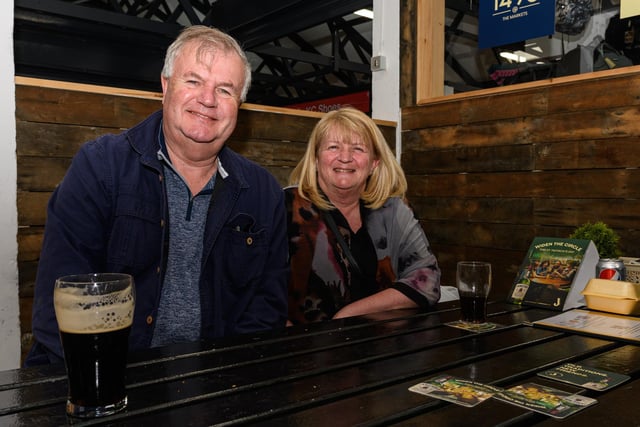 Steve and Sue Broxton at The Bob Inn enjoying a drink