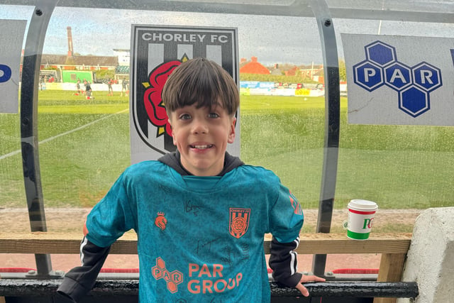 Vinnie was delighted to be chosen as Chorley Football Club's mascot.