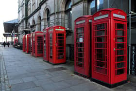 Preston's iconic row of red phone boxes is the longest in the country