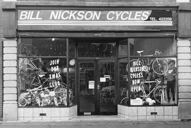 Bill Nickson Cycles can be found on Towngate in Leyland. It was established in 1981 and is one of the town's longest running businesses. You can see from this image that the shop was much smaller than it is nowadays