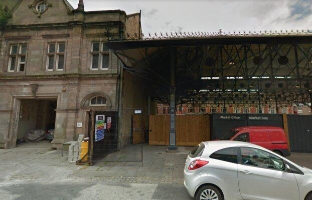 A small electricity substation is proposed to serve the refurbished Amounderness House - it will be at the back of the Box Market, beneath the Fish Market canopy