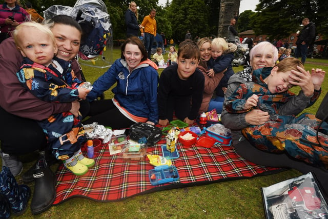 Families enjoying the picnic