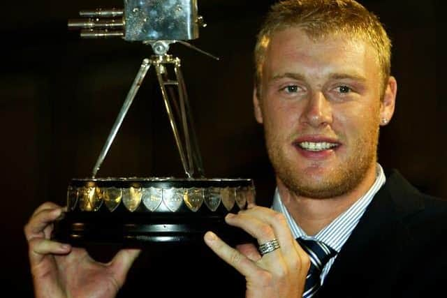 Flintoff with the BBC Sports Personality of the Year award (Gareth Copley/PA)