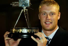 Flintoff with the BBC Sports Personality of the Year award (Gareth Copley/PA)