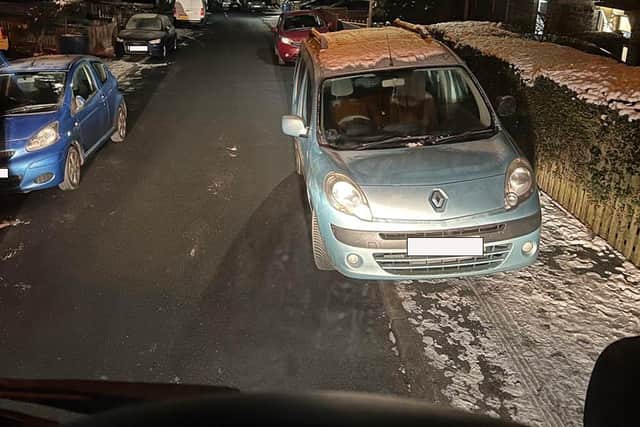 Lancashire County Council said that one of their drivers had been out and taken a photo last night (Thursday) as they were stopped by poorly parked cars while trying to do their job
