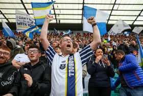 Preston North End fans enjoy the pre-match atmosphere