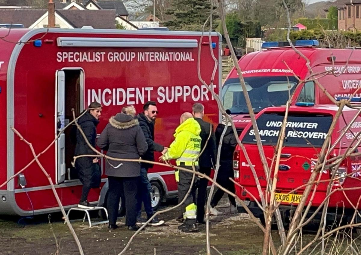 Nicola Bulley's partner visits the spot where police believe she fell into the river