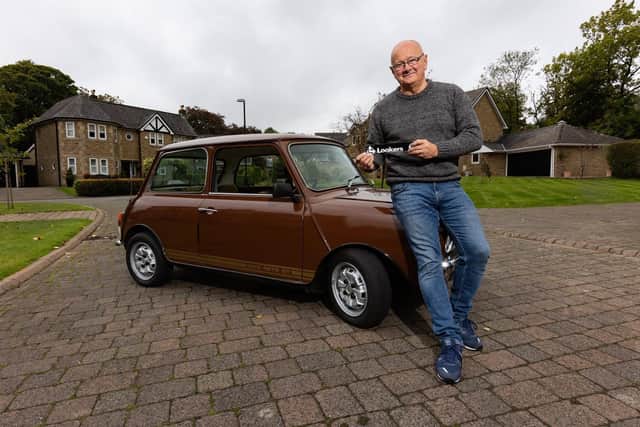 Retired police officer David Robinson from Chorley with his vintage Mini