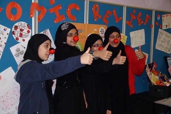 Preston Muslim Girls High School raised awareness and money for Red Nose Day by holding a cake decorating competition in 2011