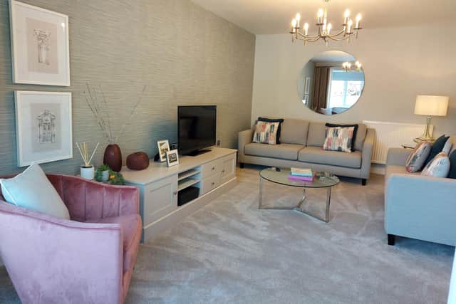 The Bayswater show home living room.