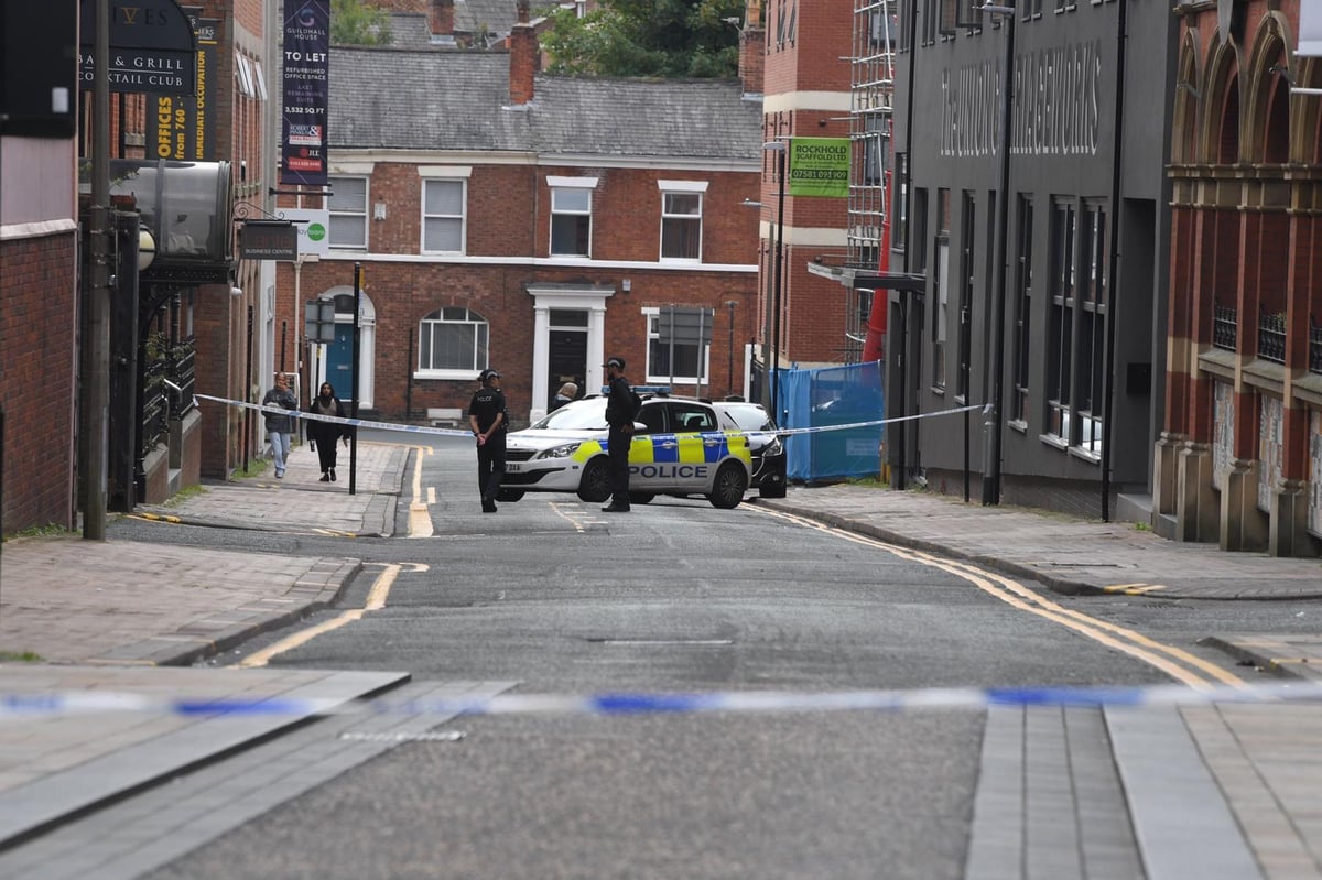 Preston city centre street cordoned off police