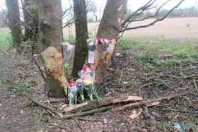 Flowers have been laid at the scene of the crash in which Christopher Tromp lost his life