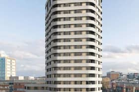 All of the apartments within the striking building were going to be for rent - but not any more  (image: Buttress Architects)