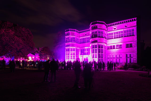 The historic Astley Hall was beautifully lit with magnificent light displays